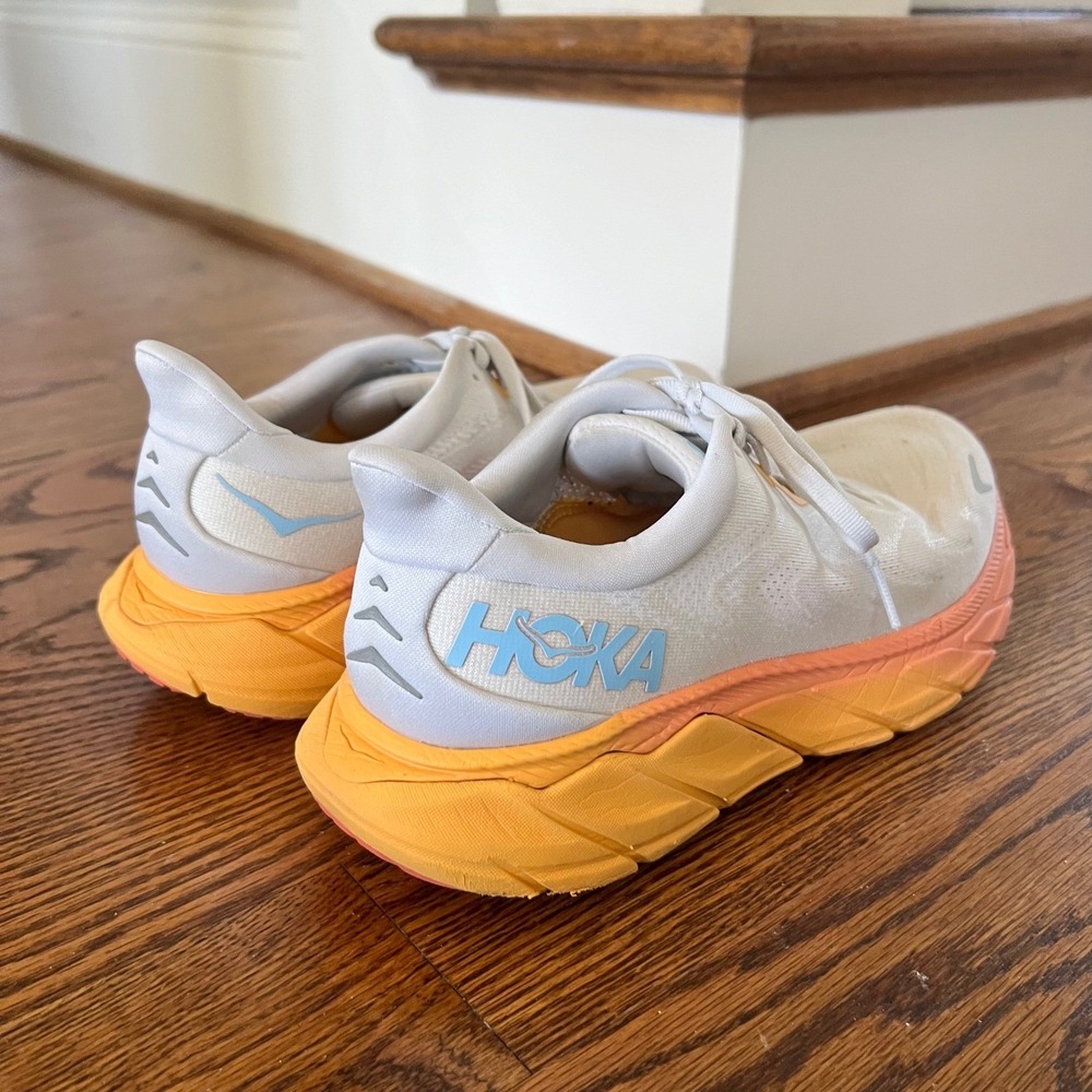 Hoka One One Arahi 6 Womens 9 Nimbus Cloud Blue Fog Yellow 1123195 NCBDB - Picture 10 of 15